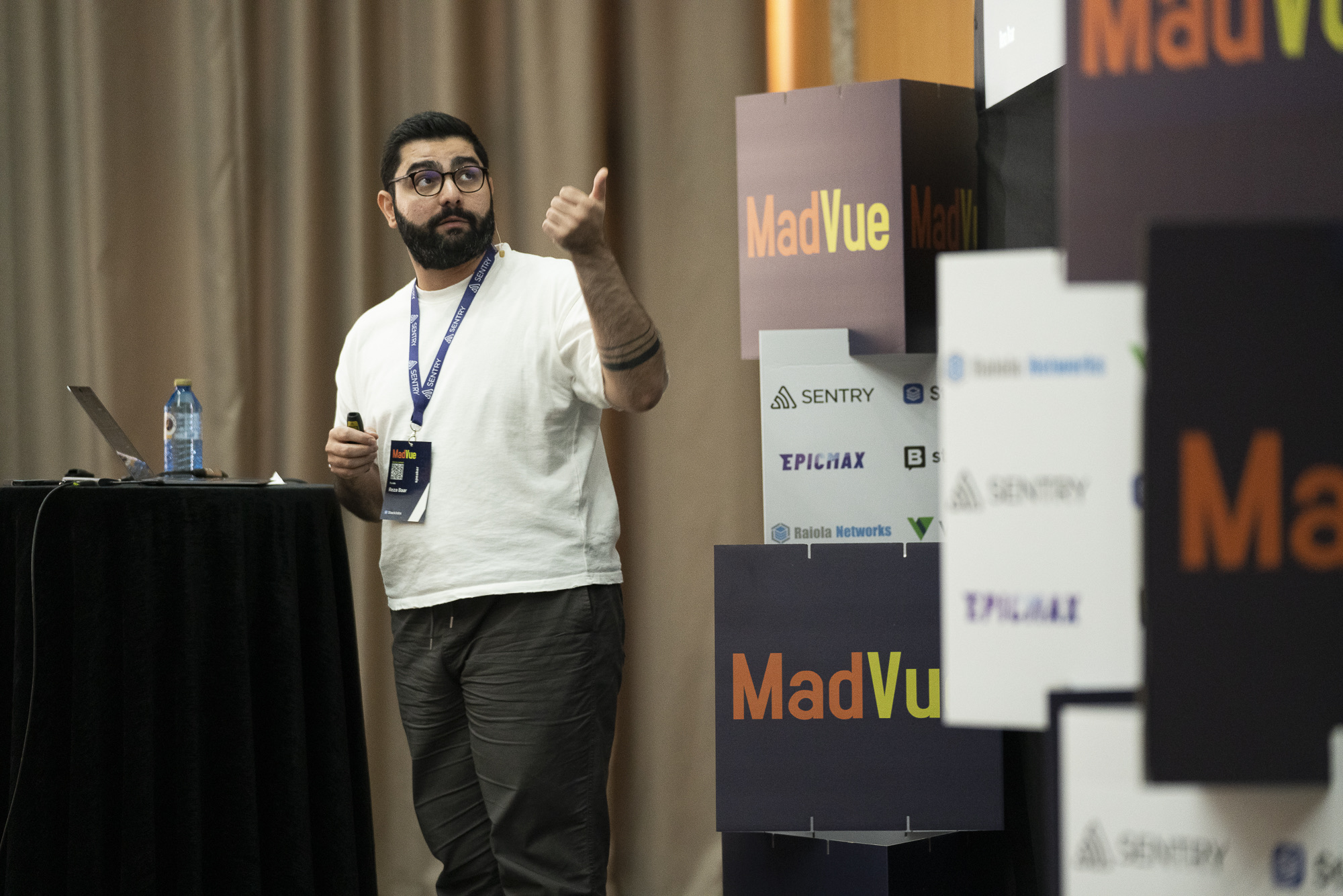 Picture of Reza at stage